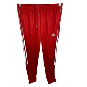 ADIDAS Men's Small Tiro 21 AEROREADY Track Sweat Pants HC7722 Red Elastic Waist